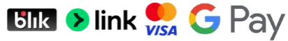 BLIK, Pay by link, Visa, Mastercard, Google Pay